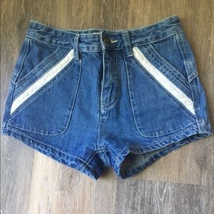 FREE PEOPLE - High Waisted Jean Shorts